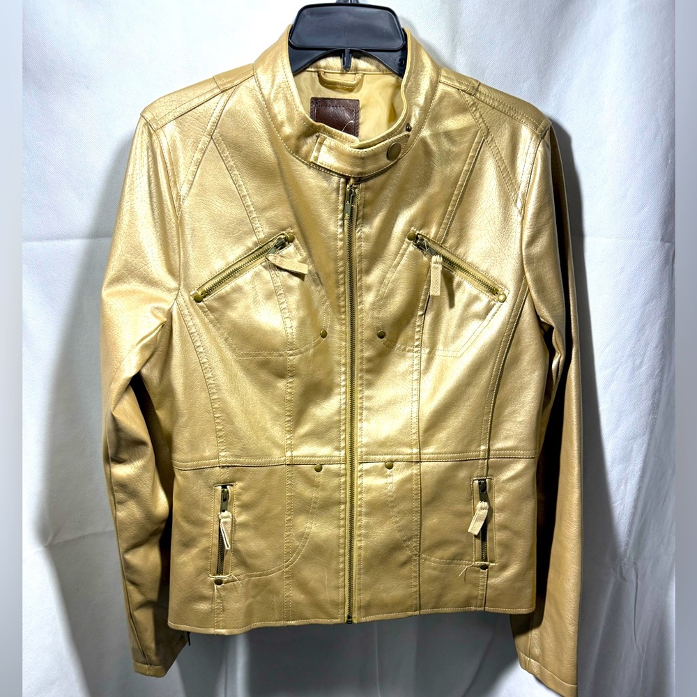 Frida G London woman faux Leather Jacket Large